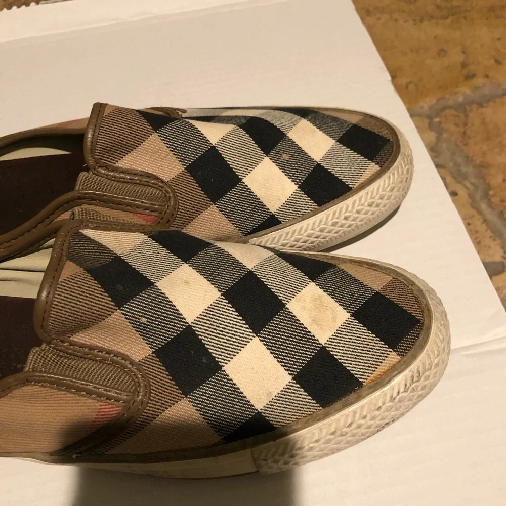 BURBERRY Nova Check Plaid Slip On Sneaker 38 - Picture 5 of 6
